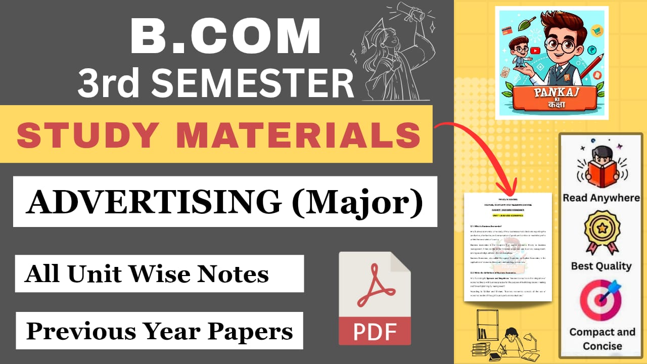 Advertising (B.com 3rd Semester)