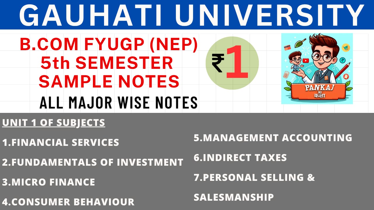 B.com 5th Semester Study Materials (Sample)