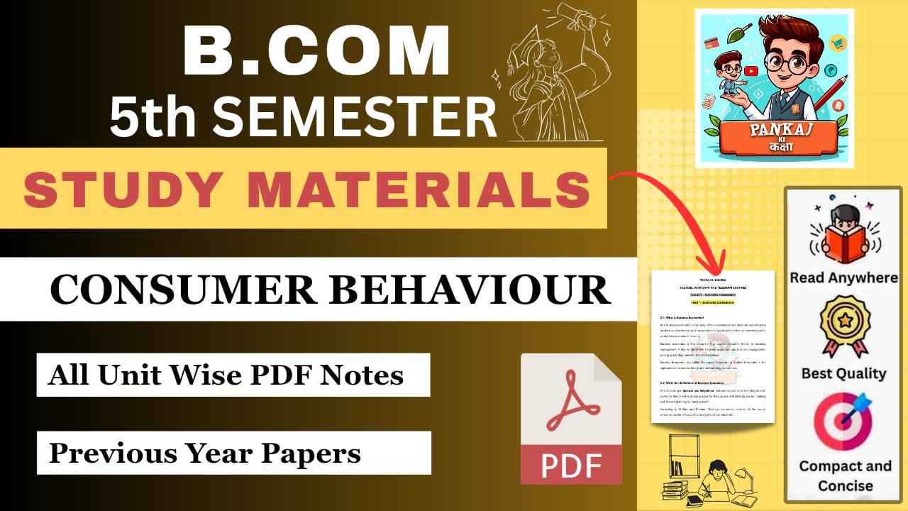 Consumer Behaviour (B.com 5th Semester)