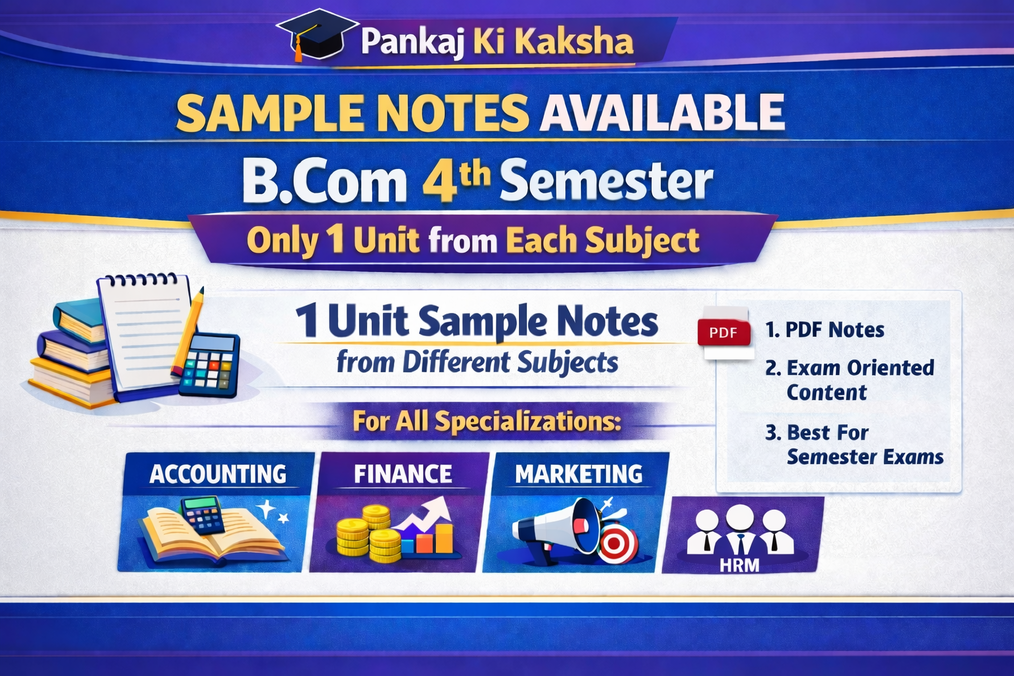 B.com 4th Semester Study Materials (Sample)